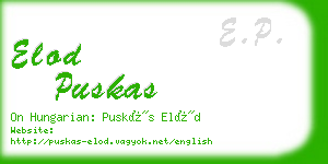 elod puskas business card